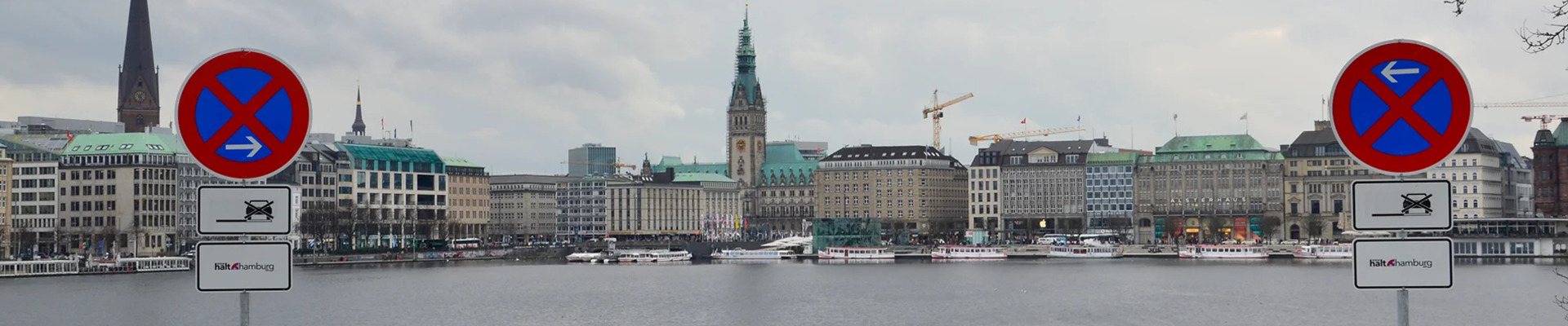 Halteverbotsschilder Hamburg Alster